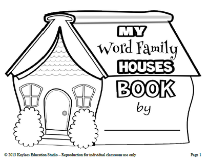Word Family Houses Book