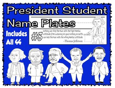 President Student Name Plates